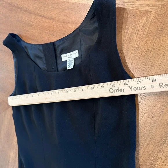 Lord & Taylor Petites Black Sleeveless Button Back Vest‎ Top Size 6P - Picture 6 of 7